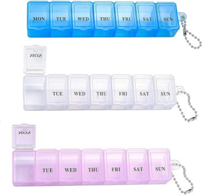 
Generic 3-Piece Pill Box Organiser, 7-Day Pill Dispenser, Weekly Pill Organiser for Medication, Vitamins, Supplements